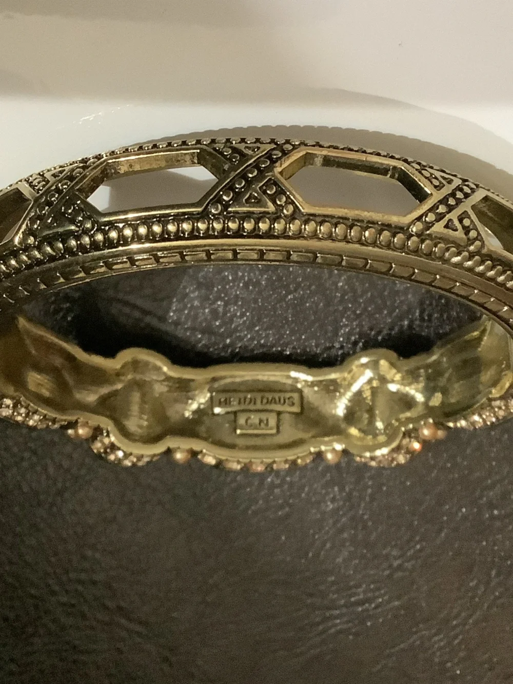 Heidi Daus  Blush Pink and Champagne Statement Piece Bracelet. NWOT